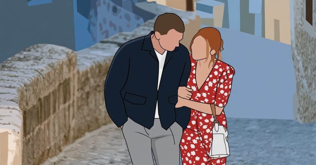 Walk to the hotel - No Time To Die Filming Locations Matera - 2D Vector