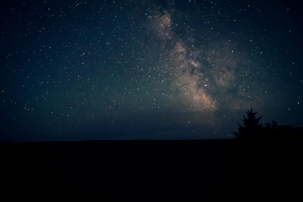 The Milky Way, stargazing at The Crossing, Grasslands National Park, Saskatchewan