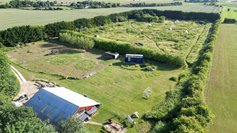 Drone footage of Big Sky Hideaway