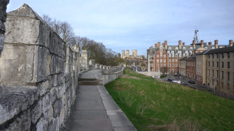 Photograph of York City Walls overlooking the Cathedral