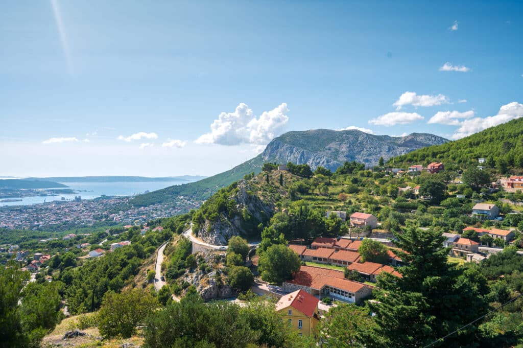 Klis Fortress viewpoint Split Croatia
