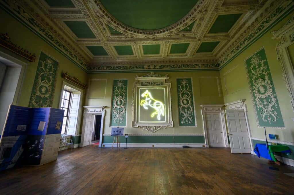 Wentworth Woodhouse neon horse