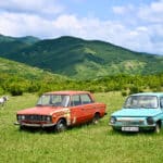 Lada cars, Georgian Military Highway, Georgia