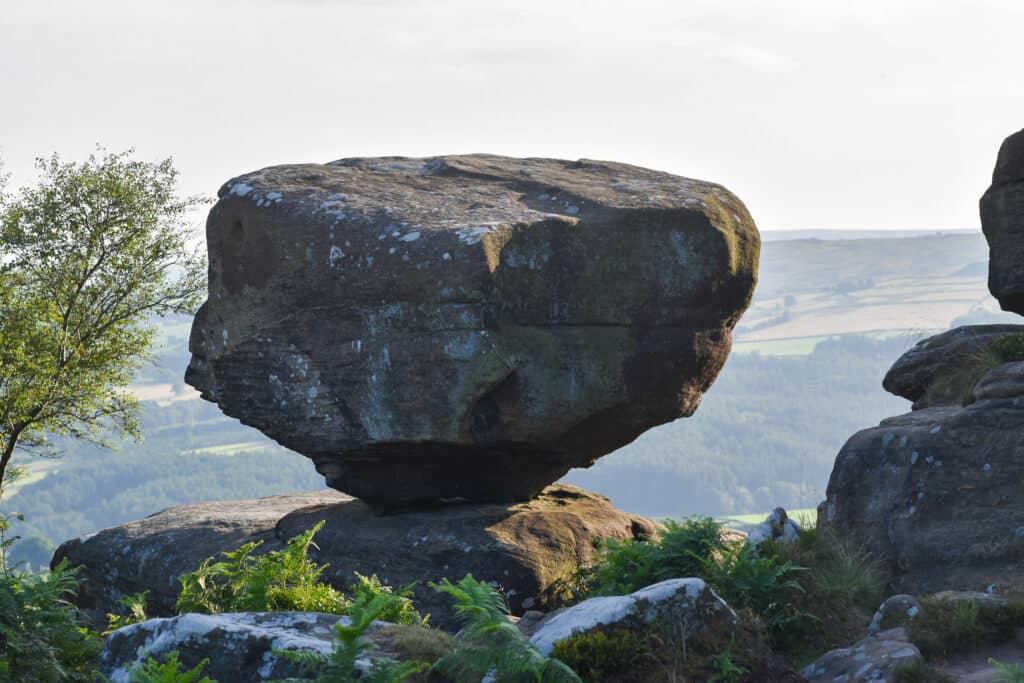 Brimham Rocks overlooking the valley
