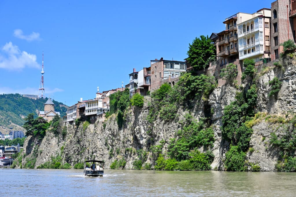Boat trip on the Kura River, Tbilisi