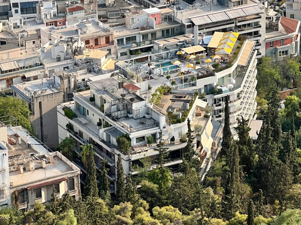Athens suburb from Lycabettus Hill