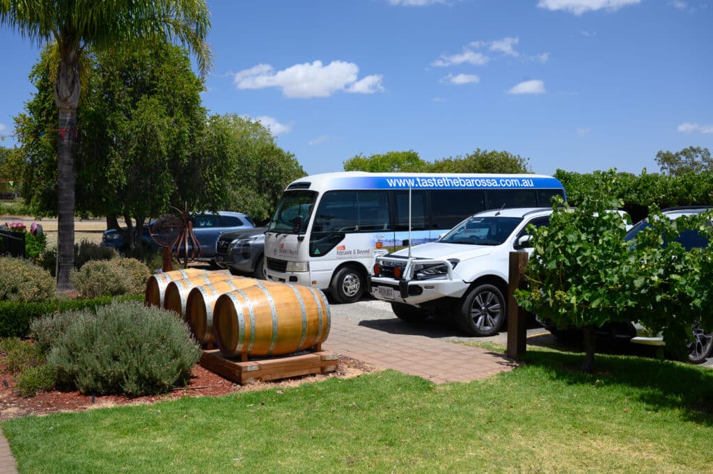 Barossa Valley Taste the Barossa tour bus at winery