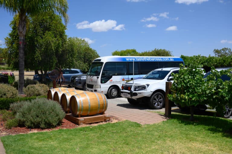 Barossa Valley Taste the Barossa tour bus at winery