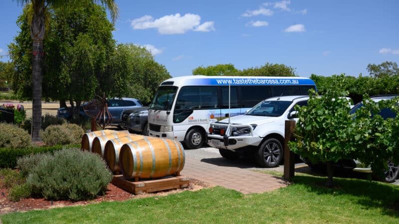 Barossa Valley Taste the Barossa tour bus at winery