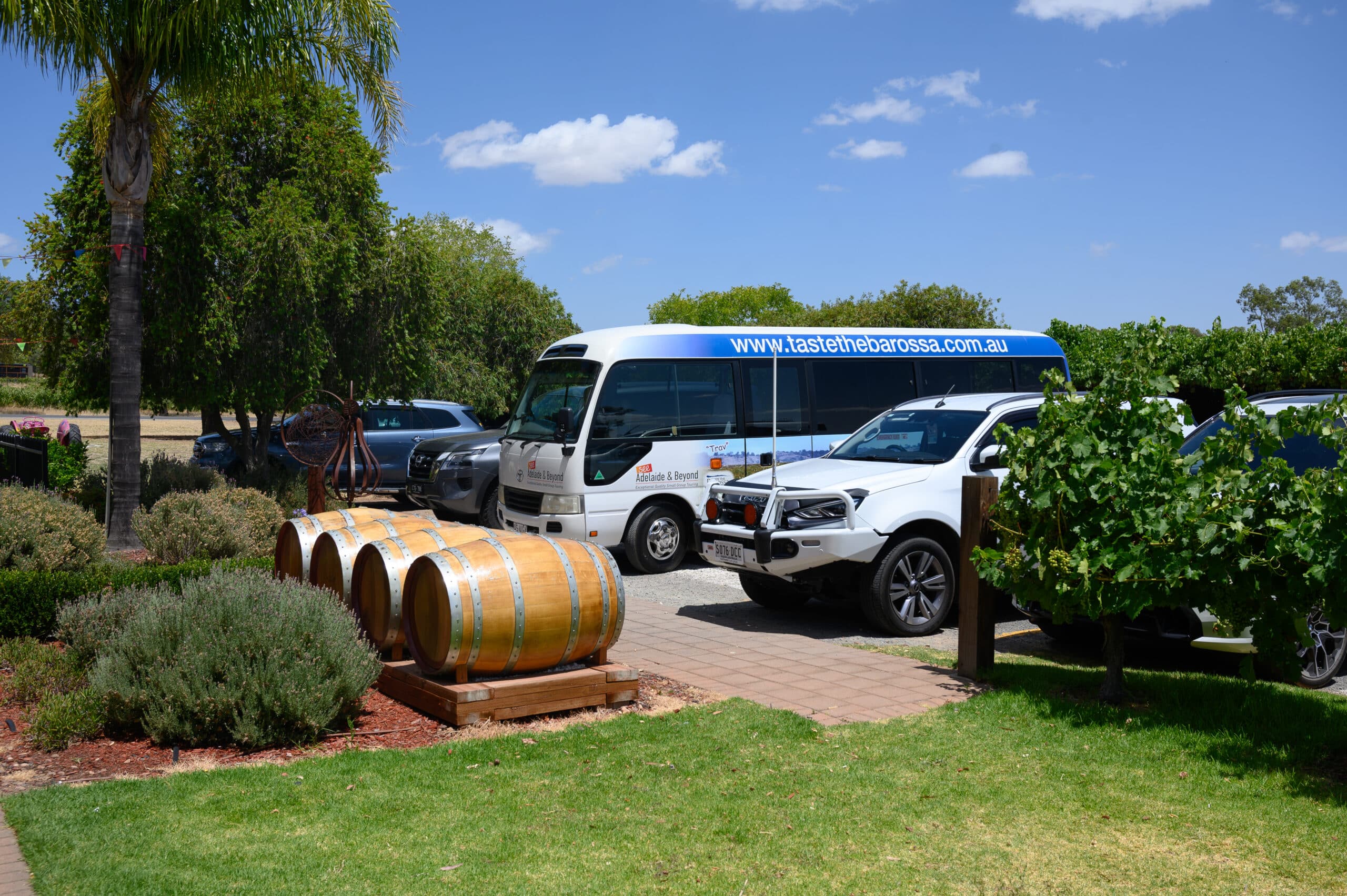 Barossa Valley Taste the Barossa tour bus at winery