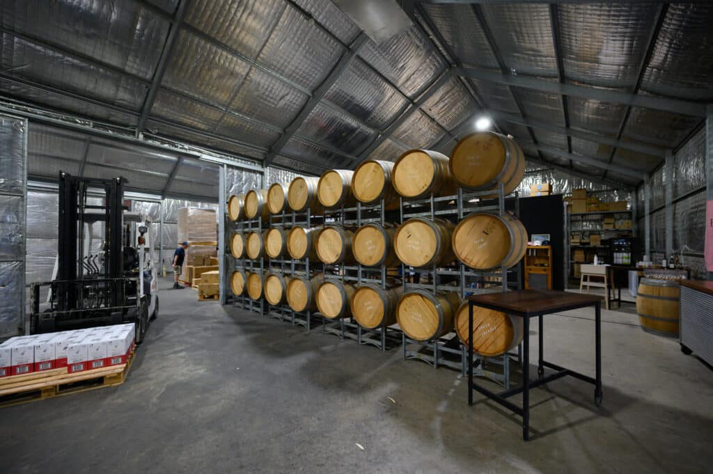 Barossa Valley winery oak barrel storage warehouse