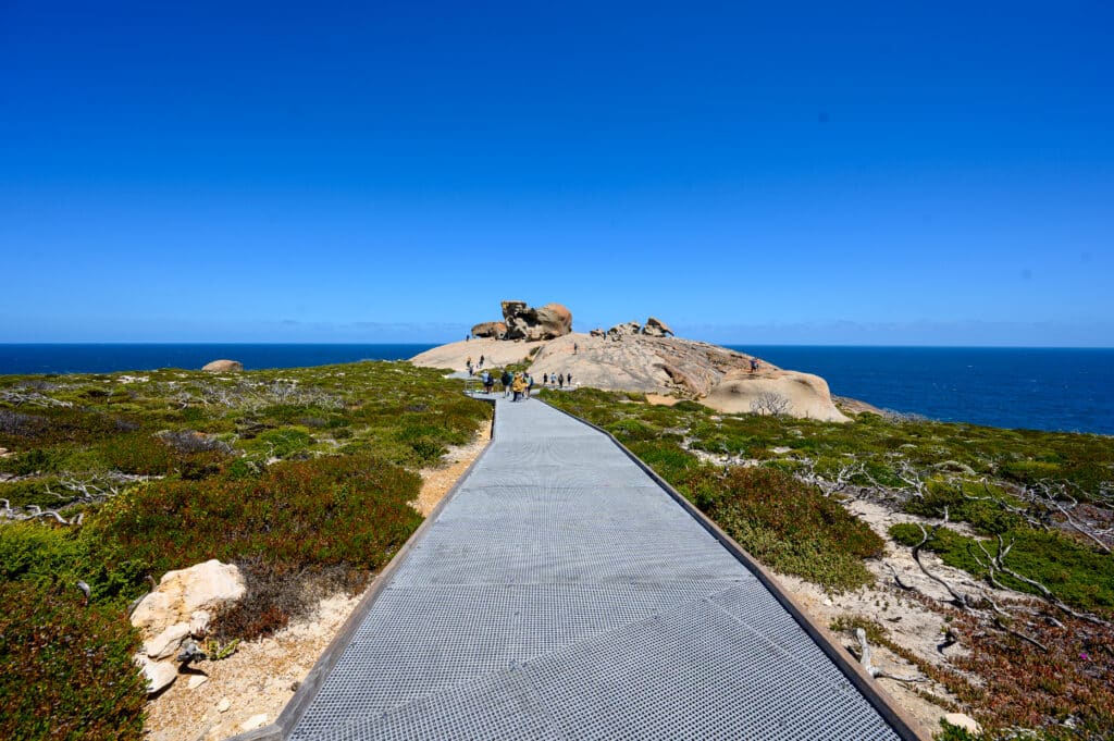 Kangaroo Island day trip walkway to Remarkable Rocks