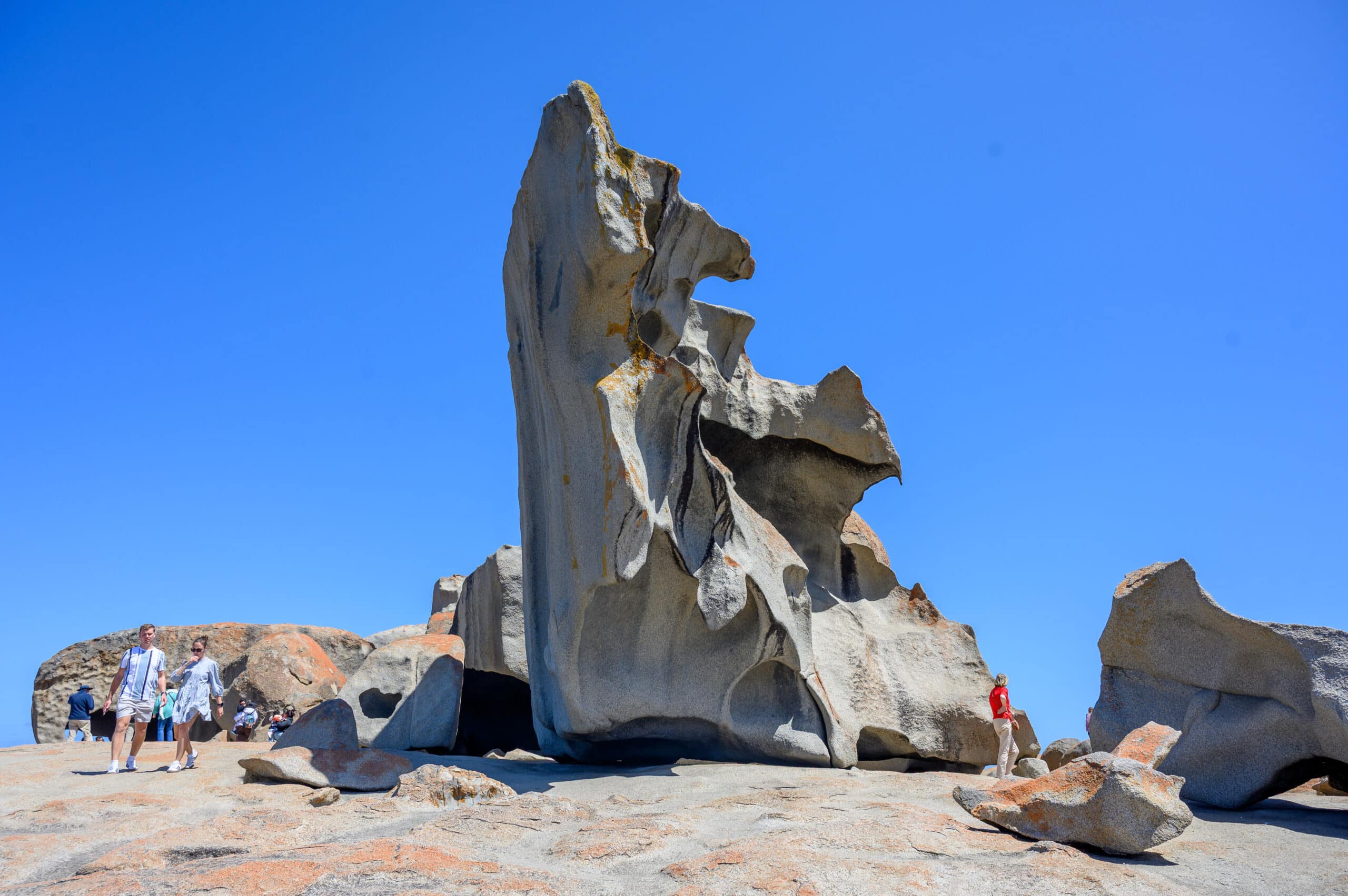 Kangaroo Island day trip large granite formation at Remarkable Rocks